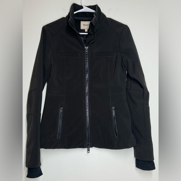 Roots outdoors softshell jacket women’s size S black full zip long sleeve‎ - Picture 1 of 15